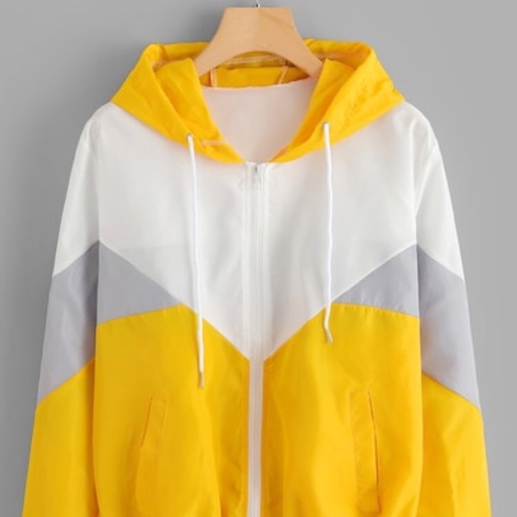 yellow and grey jacket